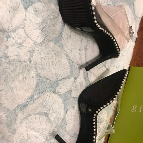 Gianni bini clearrhinestone heels beautiful never worn sz 8 - Picture 3 of 5